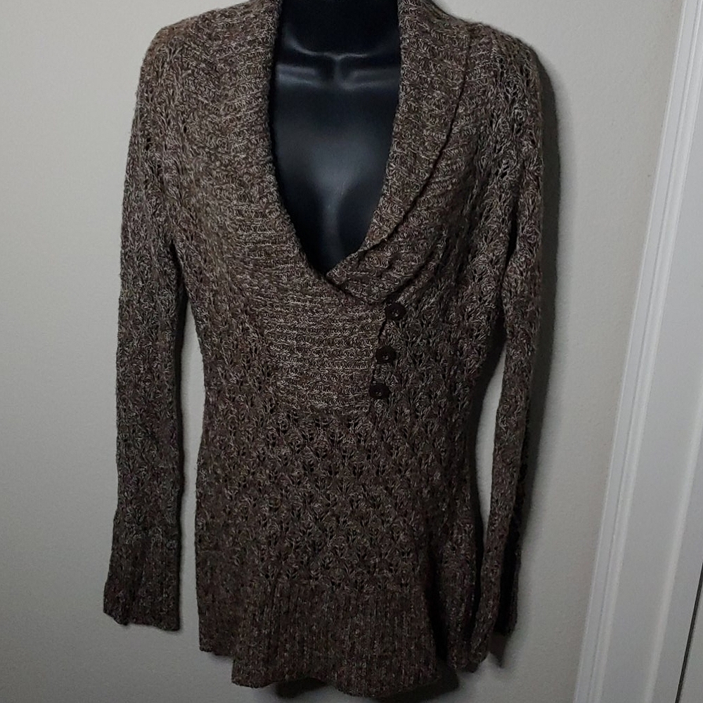 Crochet Style Tunic Sweater 💚